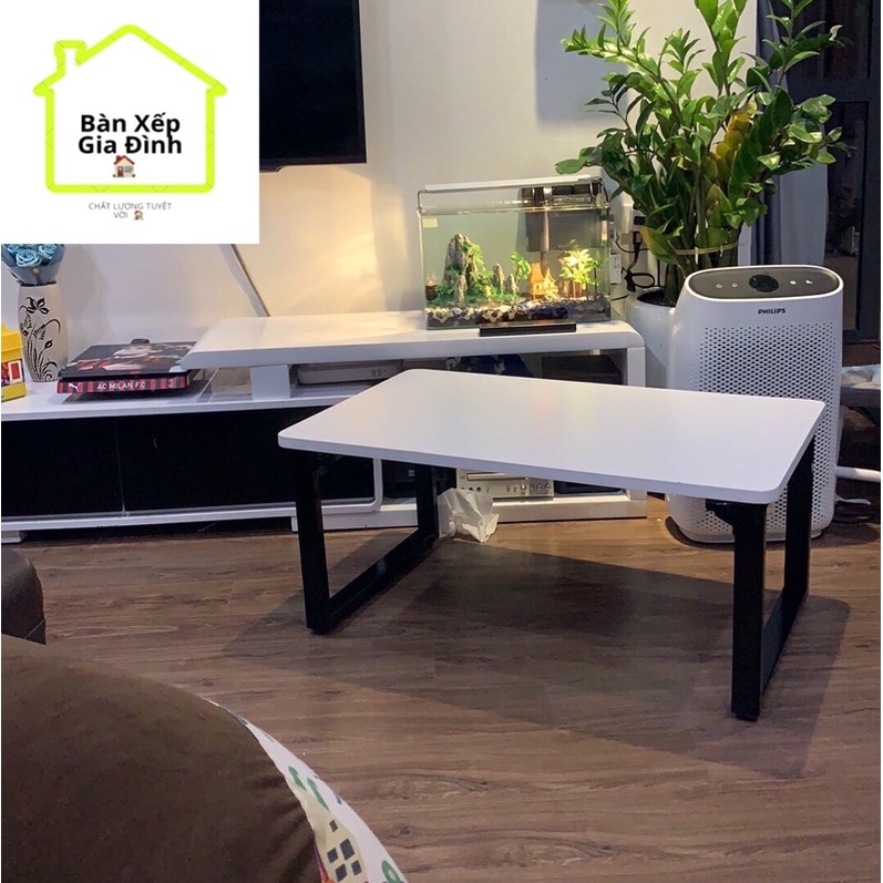 Bàn xếp (MDF) phũ melamin chân sắt gấp ngồi bệt (40*80*35)o