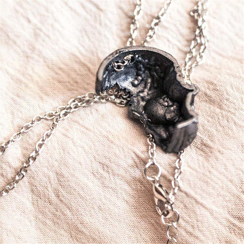 MOILYVN Vòng cổ Mặt Đầu Lâu Phong Cách Hip Hop Gothic