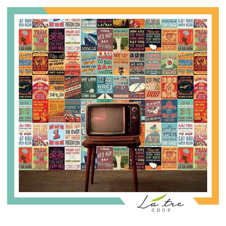 POSTER decal tranh decor dán tường Ca Dao Tục Ngữ khổ A4 1023