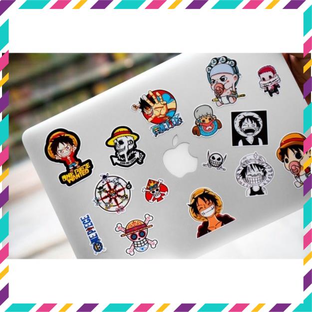 Sticker One Pice - Đảo Hải Tặc, Dán Mũ Bảo Hiểm, Điện Thoại, Laptop, PVC Chống Nước, Chống Bay Màu