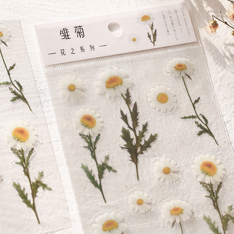 Hình dán họa tiết hoa lá trang trí đa năng xinh xắn - Aesthetic Flower Stickers