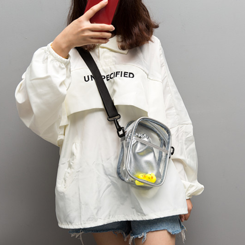 Ielgy Outing Túi Đeo Chéo Vai Bằng PVC Đa Chức Năng Hàn Quốc