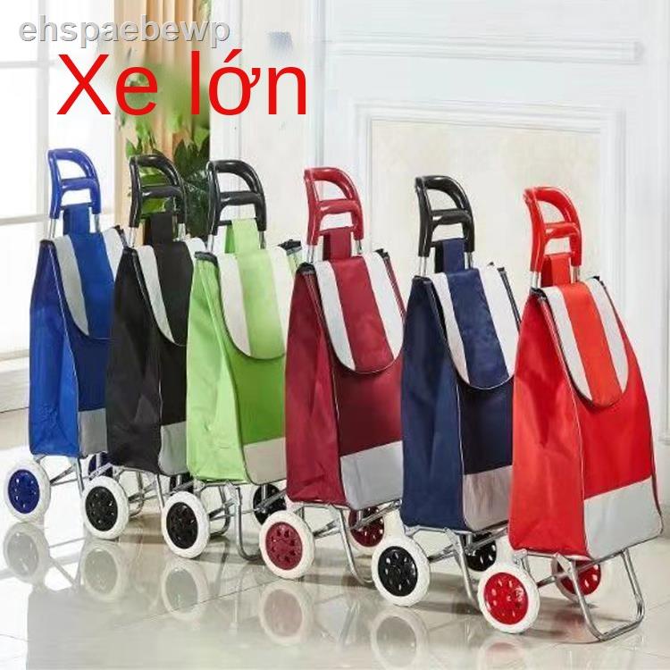 Giỏ hàng xe đẩy hộ gia đình gấp cầu thang di động cho người già trong siêu thị
