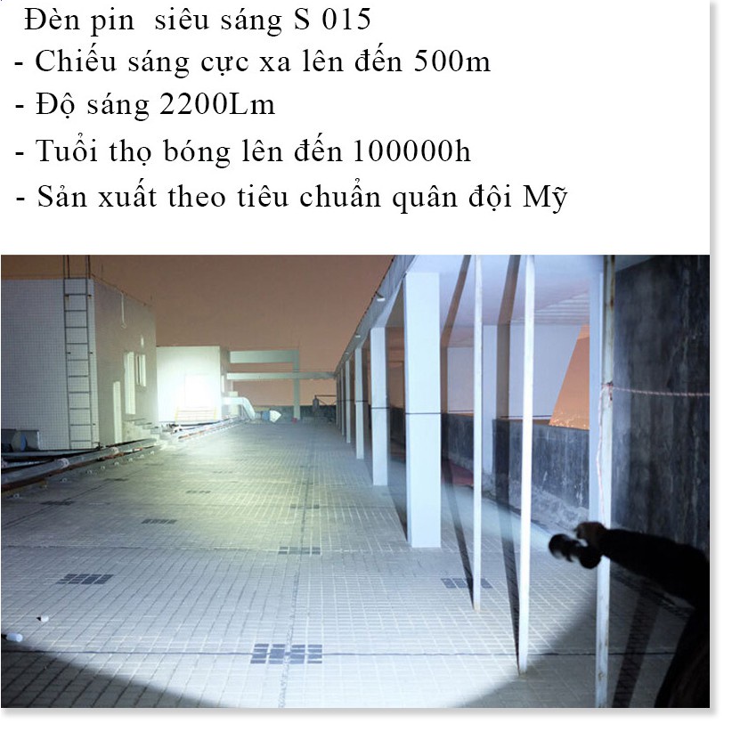 Đèn Pin Siêu Sáng Police LYS015, Chiếu Xa 600m, Chống Nước, Pin Cực Bền + Tặng Sạc