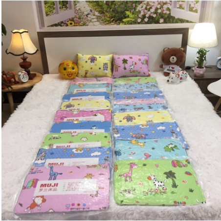 Gối cho bé hút chân không 30cm x 50cm chất liệu cotton mịn màng thoáng mát thấm hút mồ hôi_Gối trẻ em mụi cao cấp