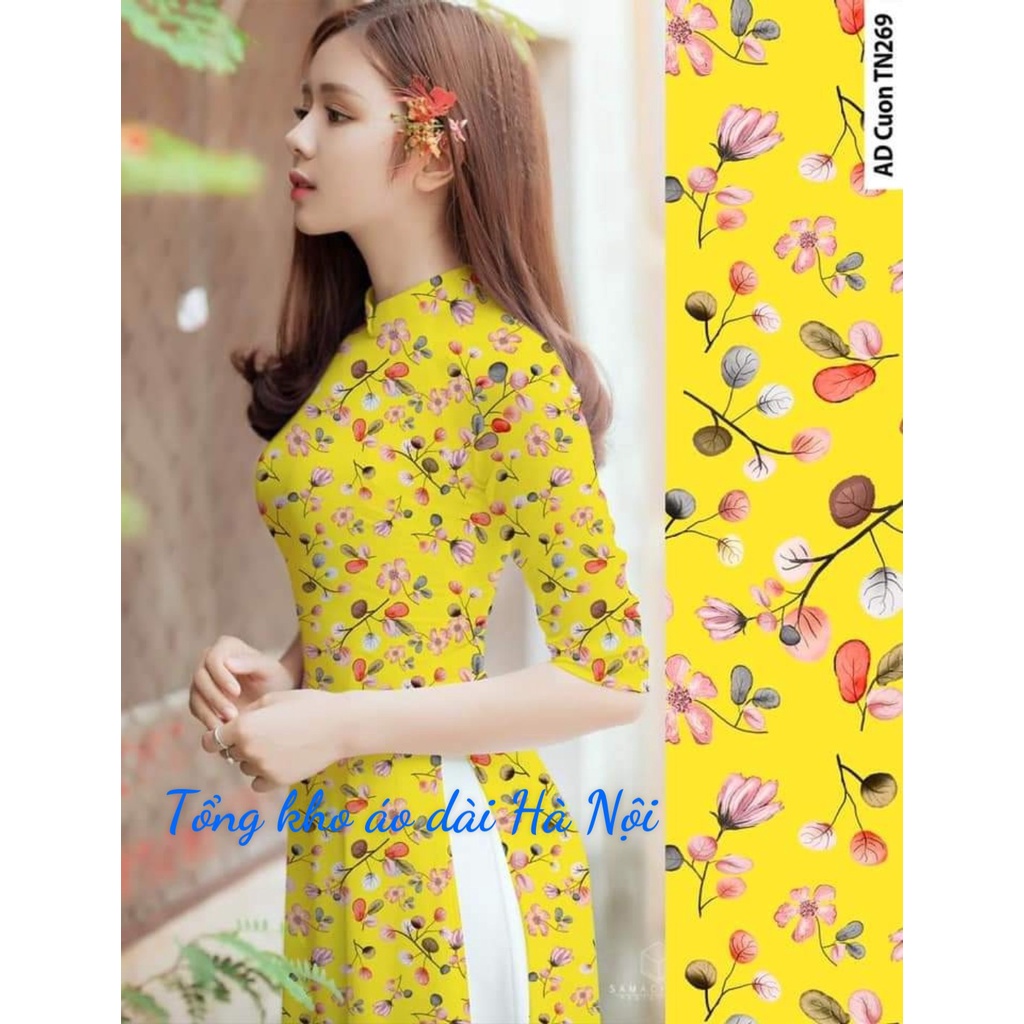 6 mẫu áo dài hoa nhí trẻ trung, dấu khuyết điểm cực tốt - Áo Dài Hà Nội