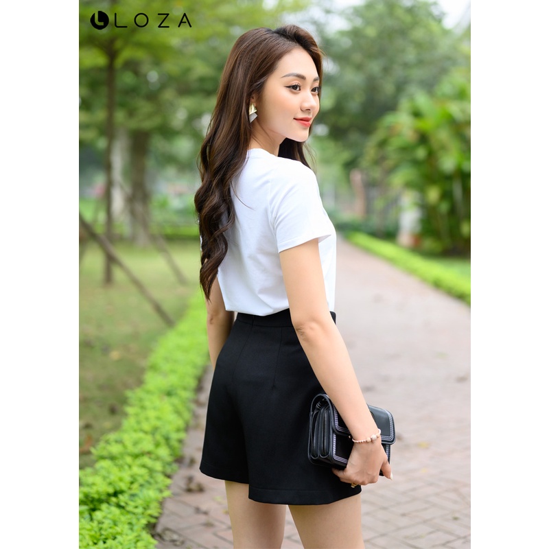 Áo phông nữ LOZA cộc tay in hình trẻ trung - PT04112