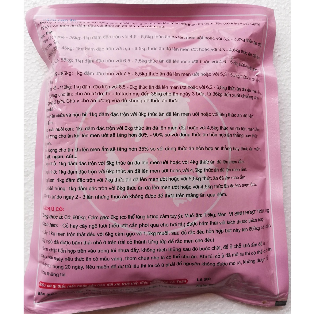 2 gói Men ủ vi sinh hoạt tính 500g tổng = 1kg