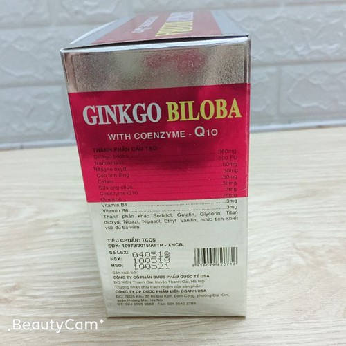 [Bảo Lâm ] - (Nhà Thuốc) Ginkgo Biloba 360 mg with Coenzyme Q10 hộp 100v