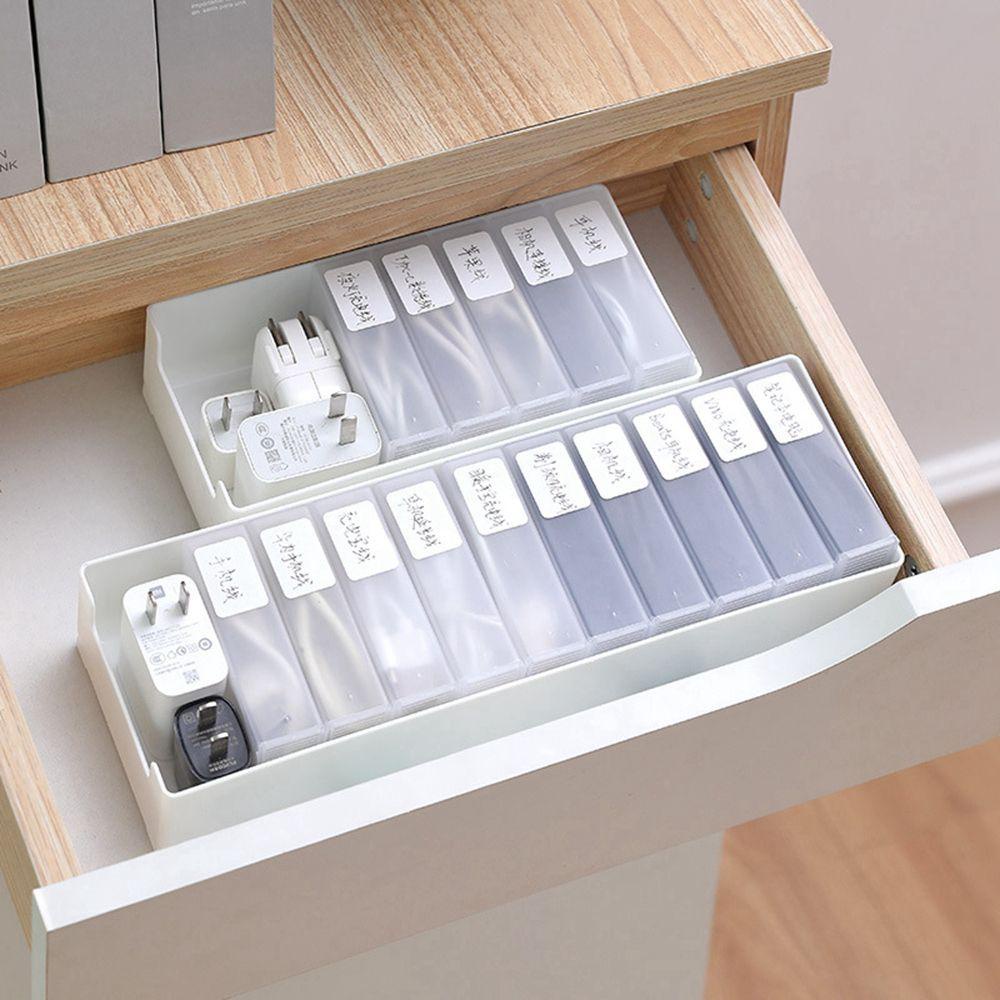 YIYU Hộp Nhựa Phân Ngăn Đựng Cáp Sạc USB Để Bàn TYLER1