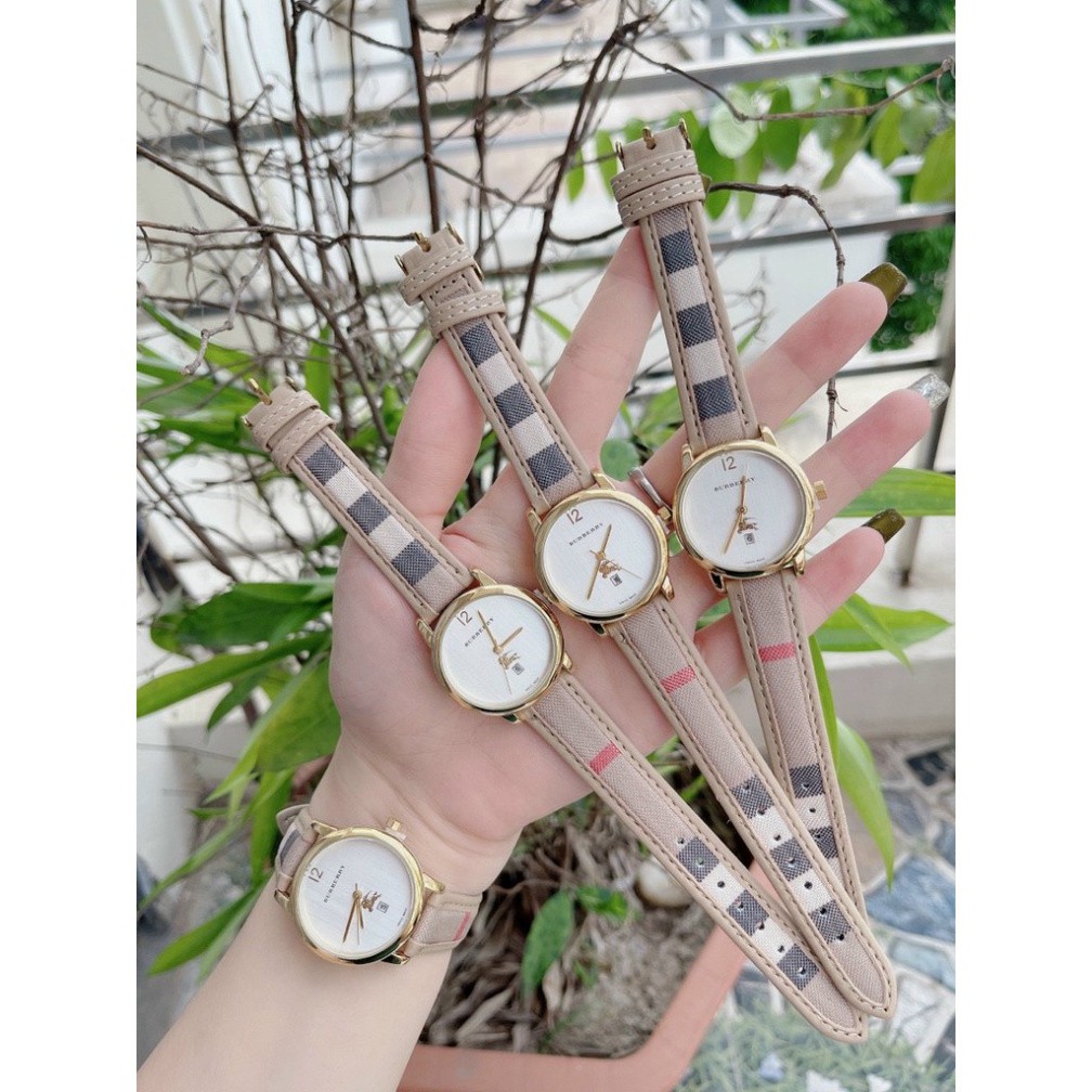 (Thẻ bảo hành 12 tháng) (burberry nữ) Đồng hồ nữ Burberry dây da cao cáp, kẻ caro tính tế, thẻ bảo hành 12 tháng - dong | BigBuy360 - bigbuy360.vn