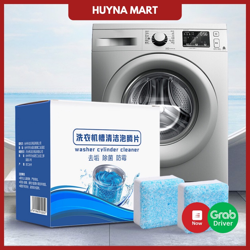 Hộp 12 Viên Tẩy Vệ Sinh Lồng Máy Giặt Mới Diệt Khuẩn, Khử Mùi, Đánh Tan Mọi Vết bẩn NC36
