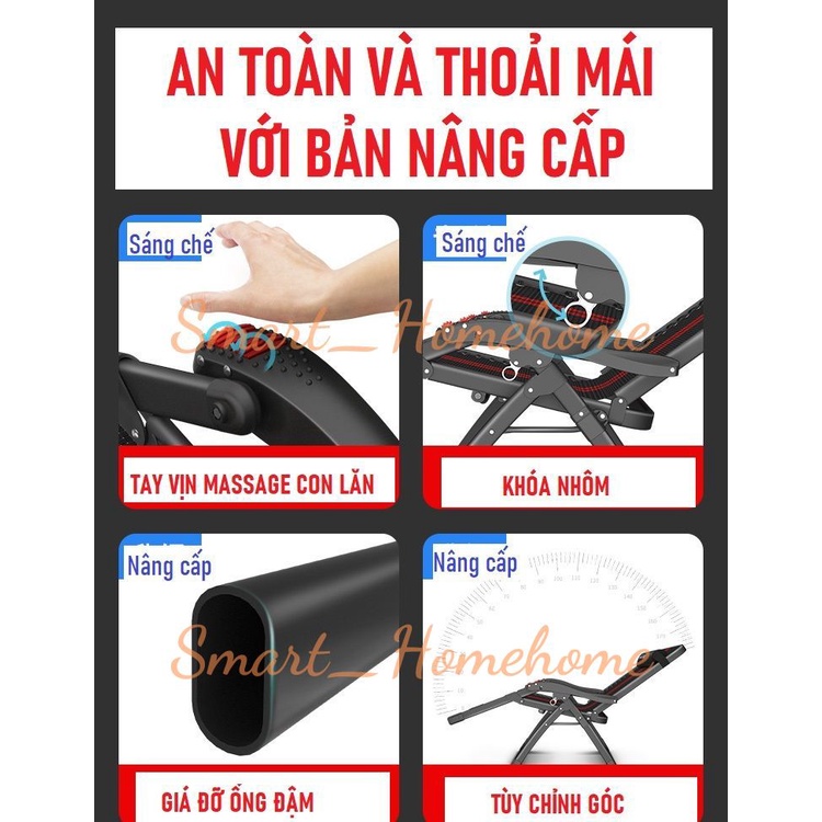 Ghế xếp OYJ cao cấp massage tay,có ngăn để đồ, gấp gọn ngả lưng nghỉ trưa văn phòng thoải mái smar_homehome RE0258