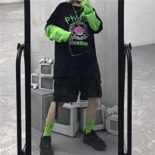 (SẴN+VIDEO ẢNH THẬT) Áo thun ulzzang tay dài cá tính mix 2 màu độc lạ 2019 KÈM 4 ẢNH THẬT CUỐI | BigBuy360 - bigbuy360.vn