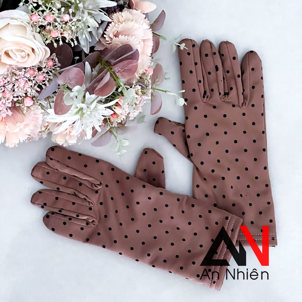 Găng tay chống nắng nữ - bao tay nữ chất liệu vải cotton 2 lớp dài 3 tấc - hở 2 ngón và loại bít ngón