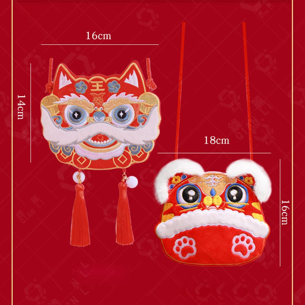 Túi thêu Năm Mới Hổ Thêu Vai Túi Phụ kiện Hanfu phong cách cổ Xưa