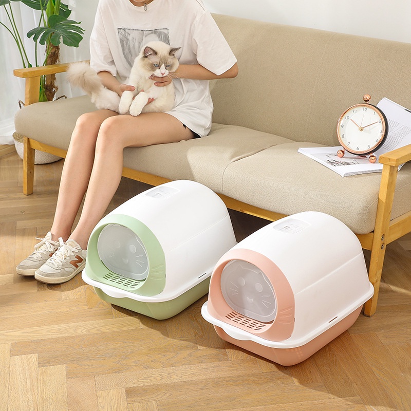 Nhà Vệ Sinh Khép Kín 1 Cửa Cho Mèo Happy Cat Tháo Lắp Dễ Dàng NVS5037 MIAOCAT