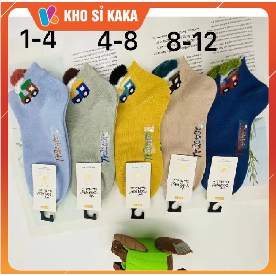 Sét 5 đôi Tất Vớ hình siêu nhân, nhện, khùng long bé trai, gái từ 1 đến 12 tuổi