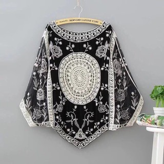 Áo ren tiểu thư tay cánh dơi