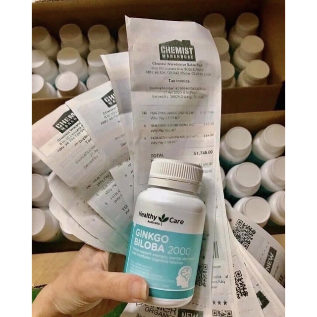 Bổ não  Healthy Care Ginkgo Biloba 2000mg - 100 viên