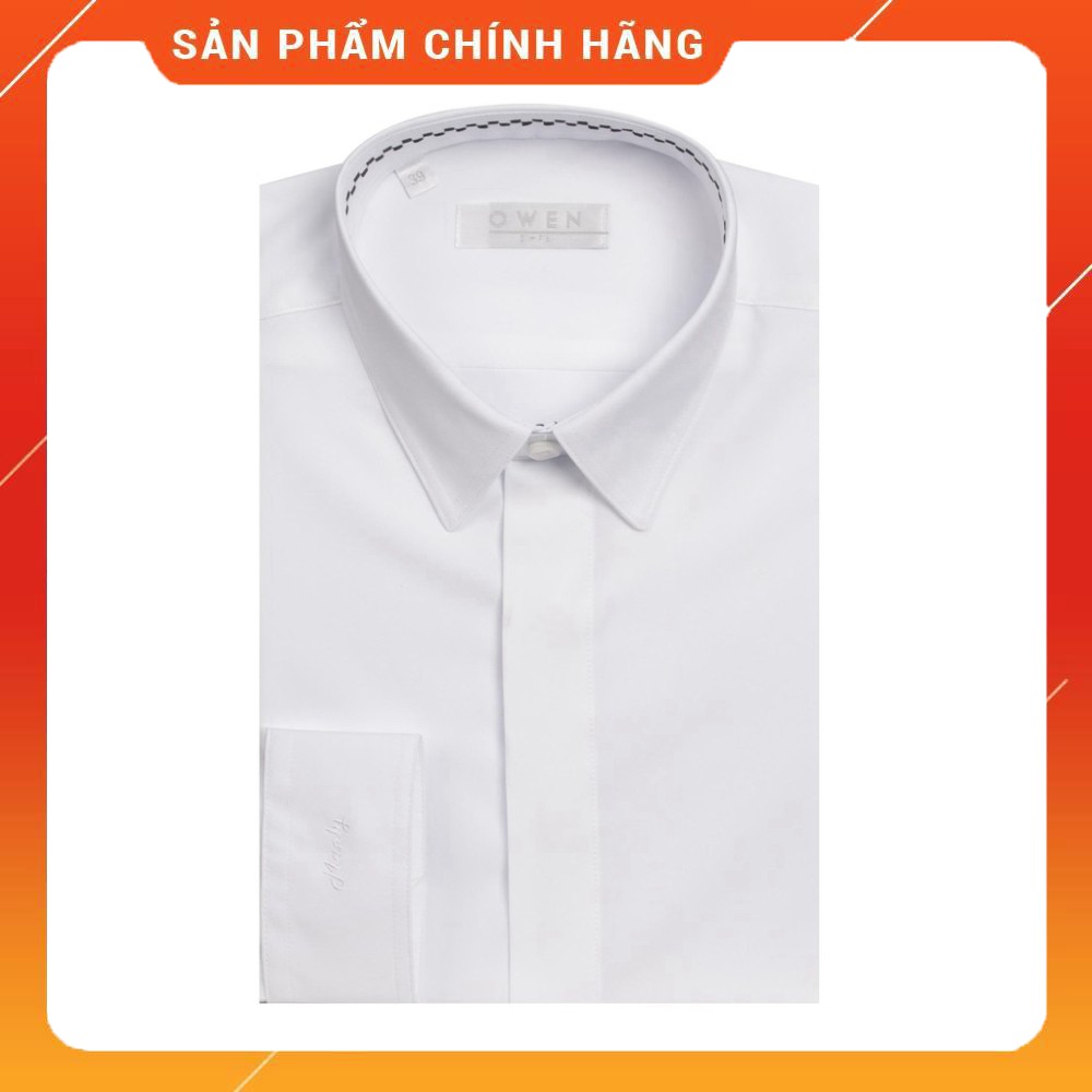 (Owen chính hãng) Áo sơ mi nam trắng dài tay Owen Nano - AS91538D