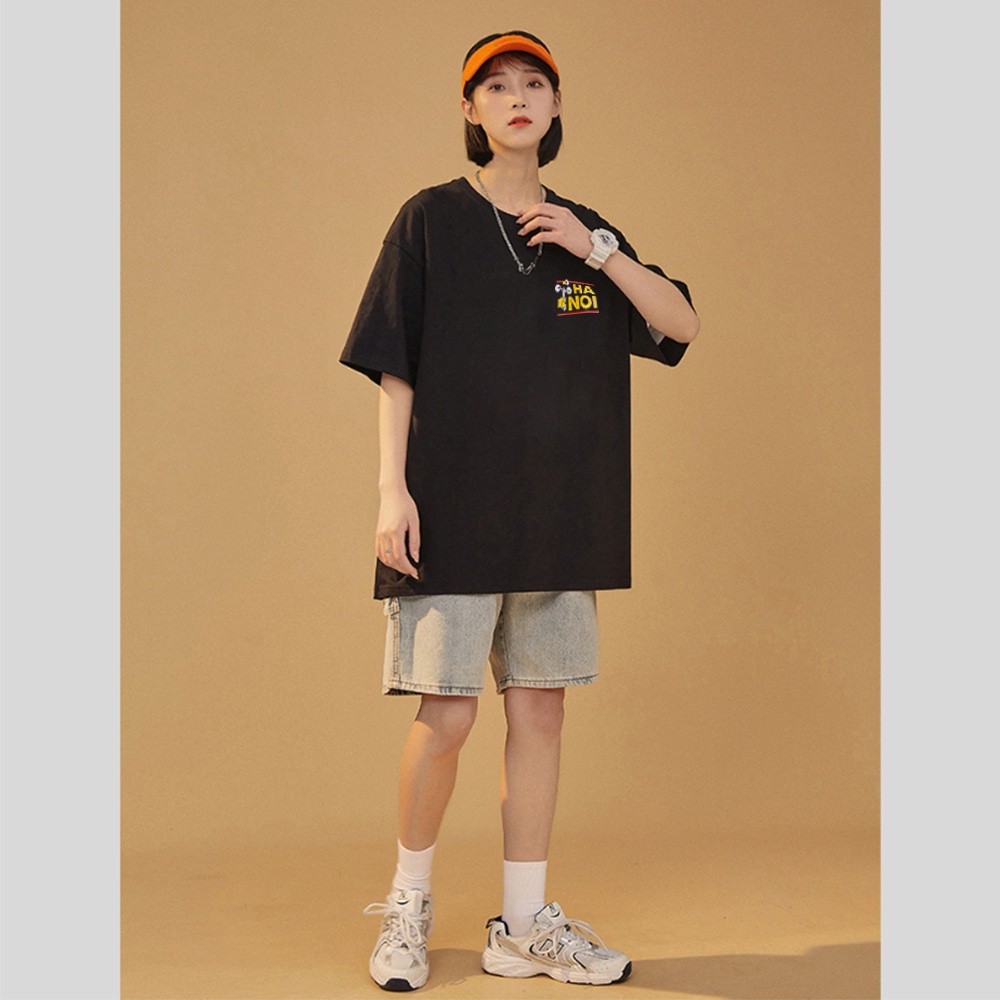 Áo Thun Nam Nữ Tay Lỡ Hà Nội Unisex Form Rộng , Áo Phông Tay Lỡ Hà Nội Phông Rộng Cotton Chuẩn Form Hàn Quốc | BigBuy360 - bigbuy360.vn