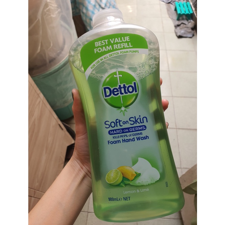 Nước Rửa Tay Diệt Khuẩn Dettol Liquid Hand Wash - Lemon &amp; Lime 900ml Úc