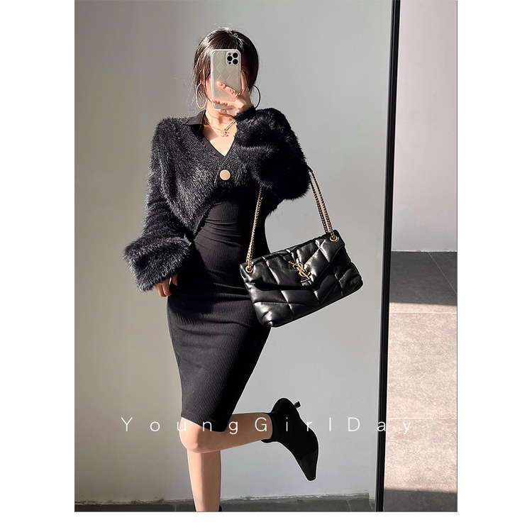 Áo Khoác Cardigan Cổ Chữ V Phong Cách Hàn Quốc Thời Trang Mùa Thu Mới Cho Nữ