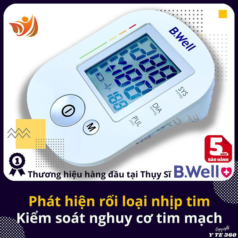 Máy đo huyết áp bắp tay điện tử tự động b.well pro 35 - bwell y tế 360