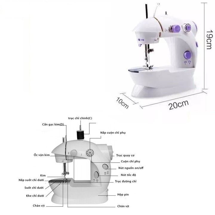 Máy khâu mini gia đình  XẢ KHO  BẢO HÀNH 2 THÁNG