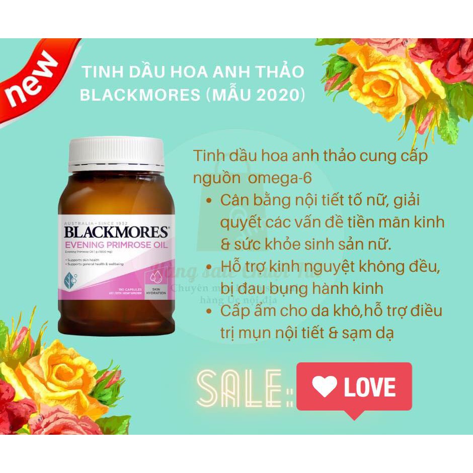 [Hàng mới đủ bill] Tinh dầu hoa anh thảo Blackmores Evening Primrose Oil (2 size)