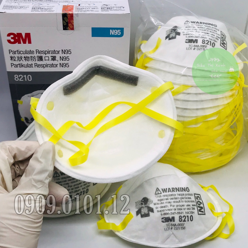 Khẩu trang 3m 8210 cao cấp hộp 20 cái nhập khẩu Hàn Quốc, n95 chính hãng đạt tiêu chuẩn AS/NZS FFP2