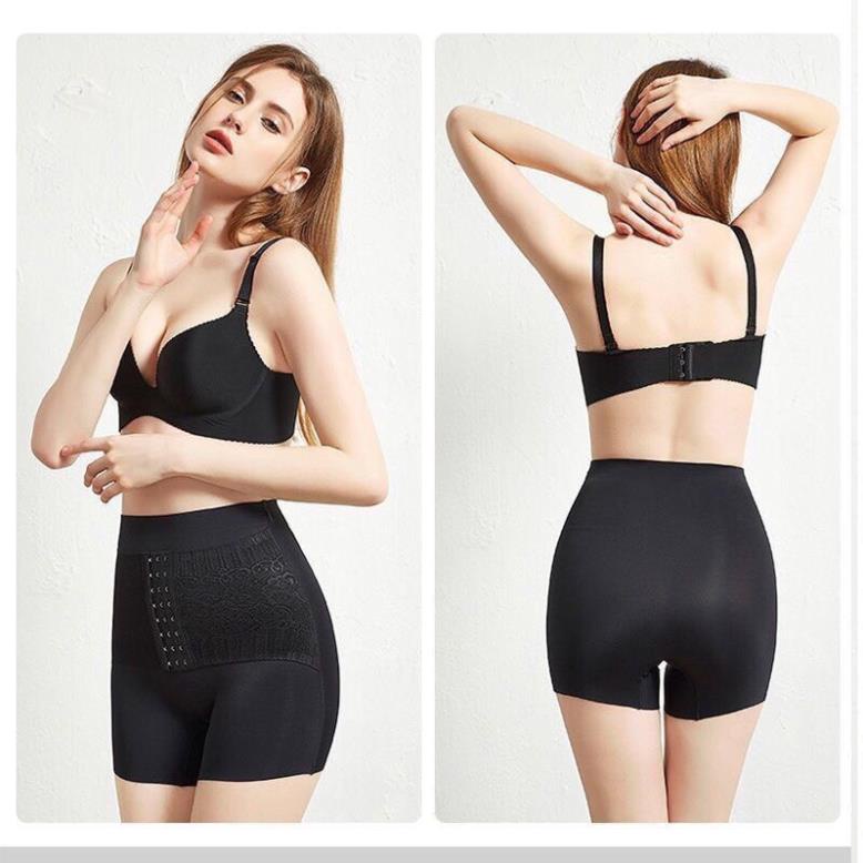 Quần Gen Nịt Bụng Đúc Su Lụa Tàng Hình Siêu Co Giãn Định Hình Vòng Eo Cao Cấp 4385