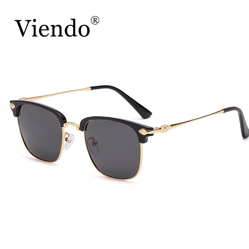 Kính mát phân cực VIENDO gọng vuông chống tia UV thời trang cho nam nữ(có thể cắt cận thị ống kính)