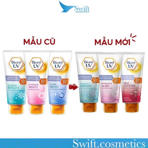 Tinh Chất Chống Nắng Body Biore, Dưỡng Thể Bioré UV Anti-Pollution SPF50+ PA+++