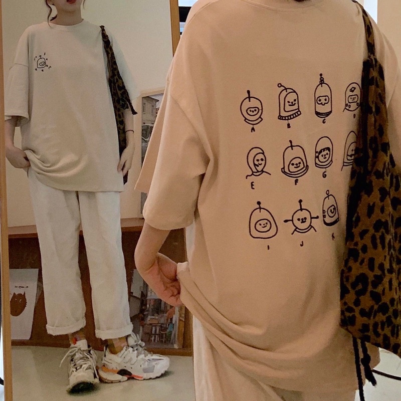 Áo thun tay lỡ 💥FREESHIP💥 Họa tiết hoạt hình dáng rộng OVERSIZE [ao thun freesize]