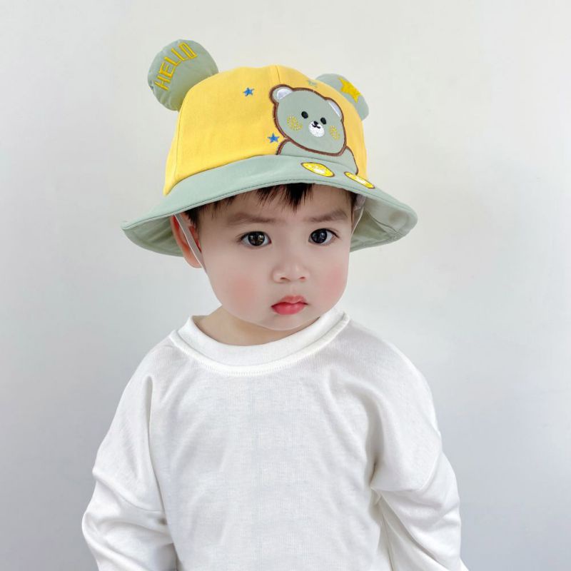 Nón Bucket Thêu Chữ Thời Trang Cho Bé