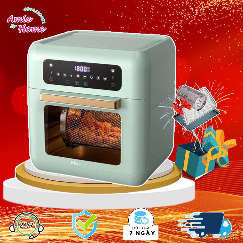 Nồi chiên không dầu đối lưu BEAR QZG-A15V1 - 10Lít  Bảo Hành 18 Tháng