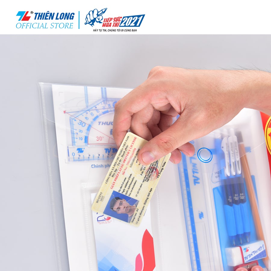 Bộ sản phẩm Thiên Long tiếp sức mùa thi KIT-024- Đầy đủ dụng cụ cho thi tự luận và cả trắc nghiệm