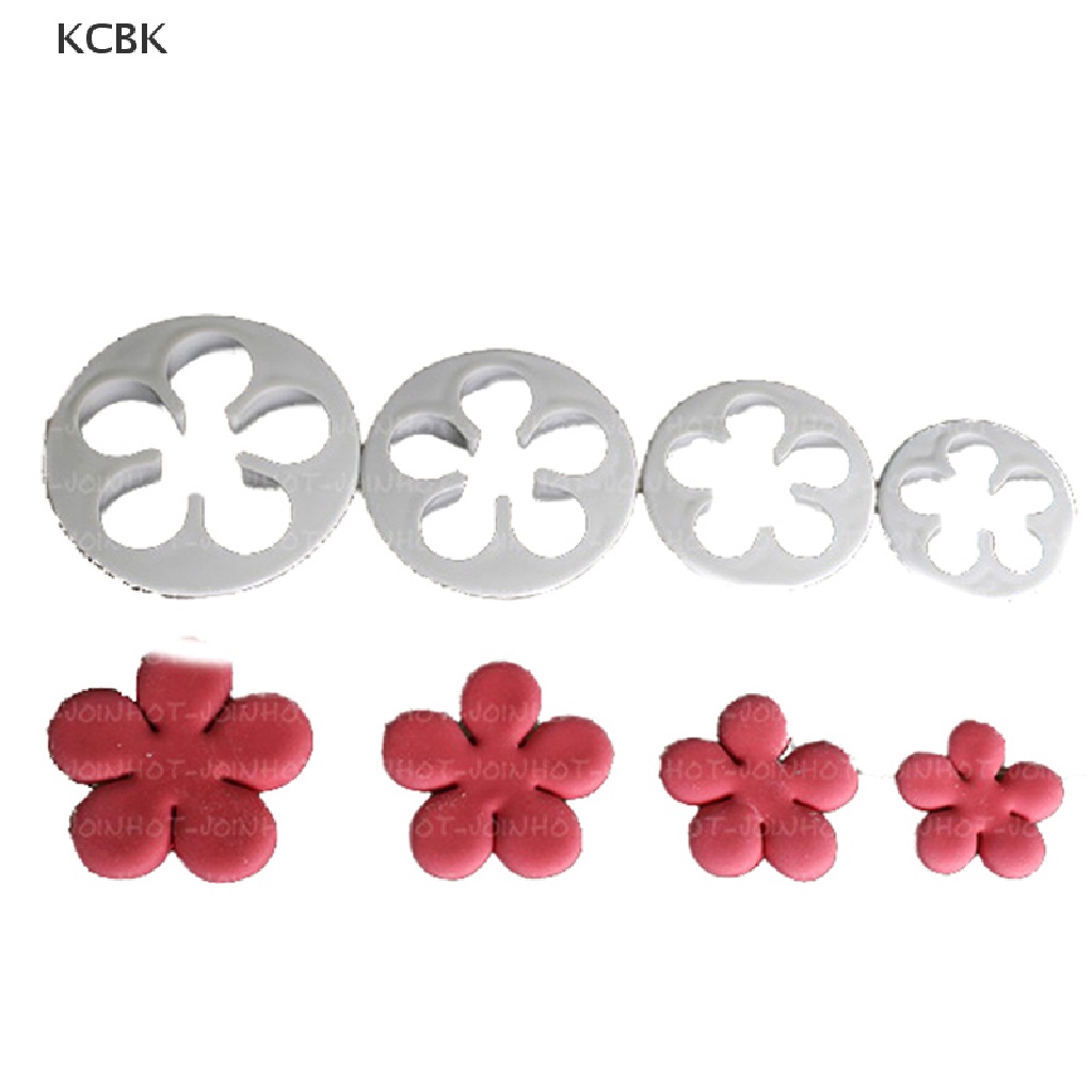 Set 4 Khuôn Cắt Tạo Hình Cánh Hoa Hồng Trang Trí Bánh Tiện Dụng