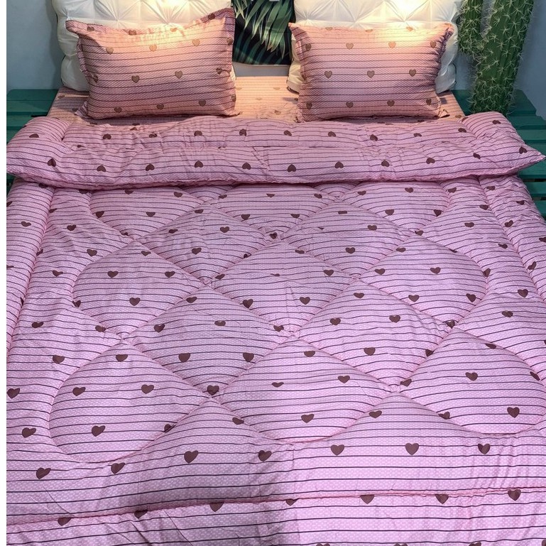 Trọn Bộ Chăn Phao Ga Gối Poly 5 Món mẫu vũ trụ Đẹp Mê Ly