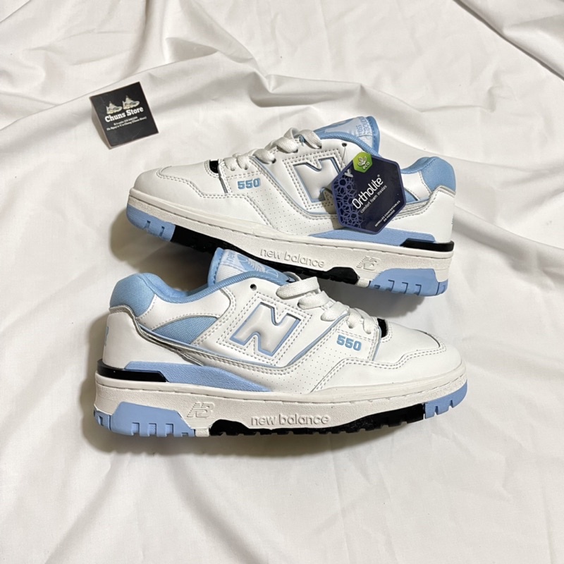 giày newbalance 550 xanh da trời⚡️FREESHIP ⚡️, giày NB 550 trắng xanh biển cao cấp