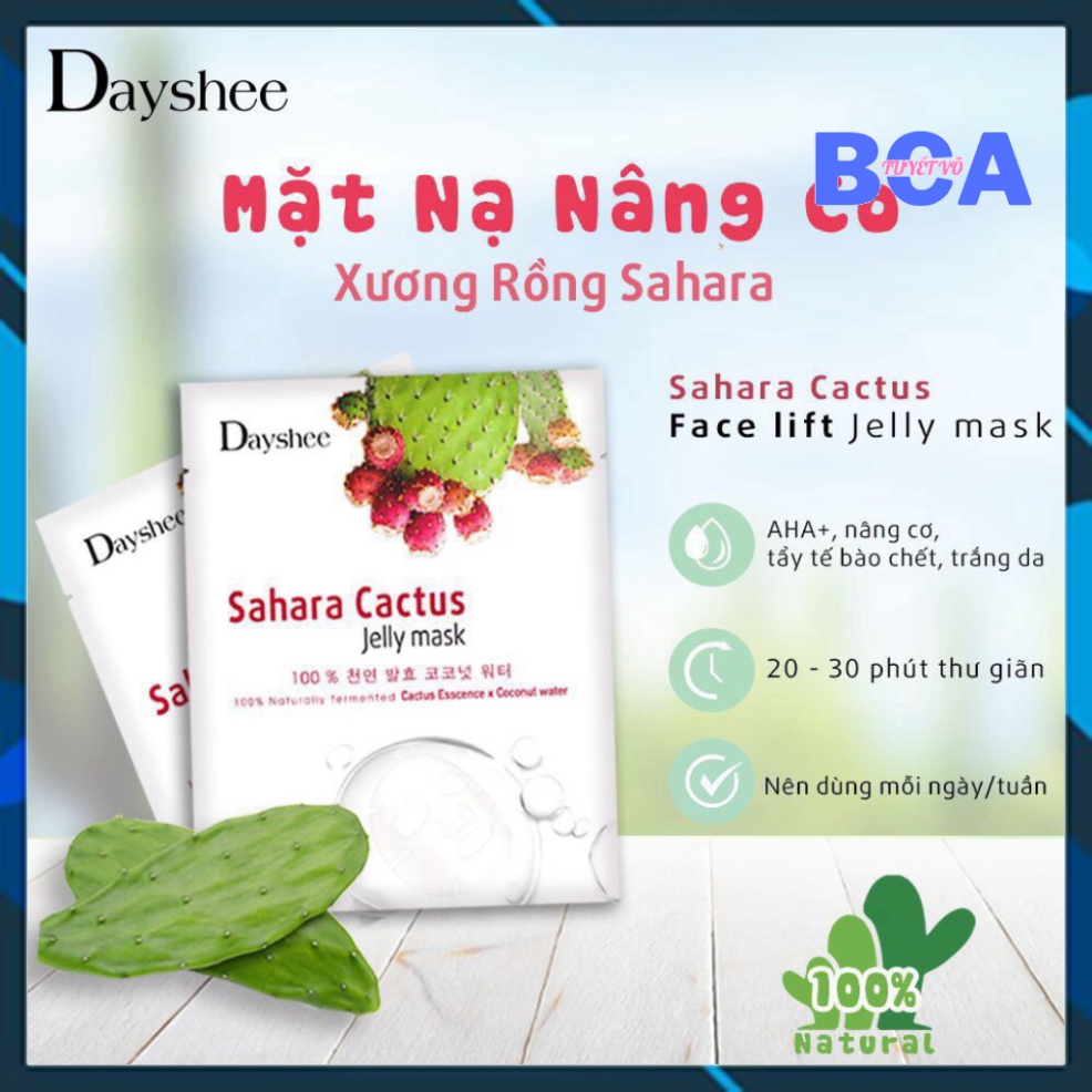 MẶT NẠ NÂNG CƠ JELLY MASK - 5 Miếng Mặt Nạ Sahara Cactus Bio Electrolytes Jelly Mask | Dayshee Jelly