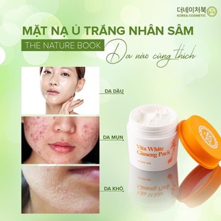 Mặt nạ ủ trắng nhân sâm #thenaturebook cho nàng da #xinh #căng_mọng suốt hè