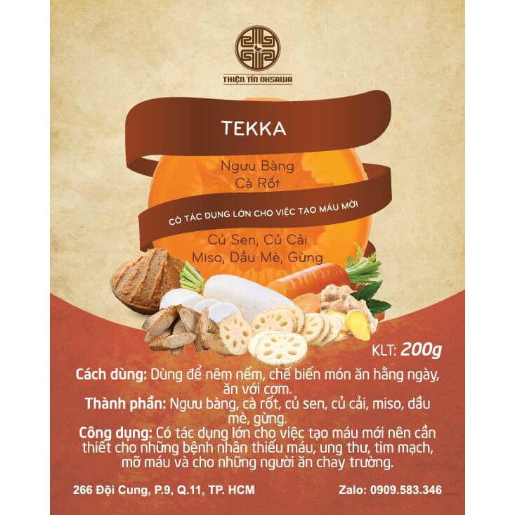 Tekka - thức ăn bổ dưỡng