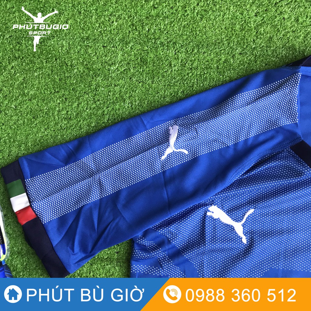 [CAO CẤP] Áo Bóng Đá Thể Thao Đá Banh Đội Tuyển Ý ITALIA 2018 Chất Polyester, Hàng Thailand Thi Đấu Phút Bù Giờ Sport