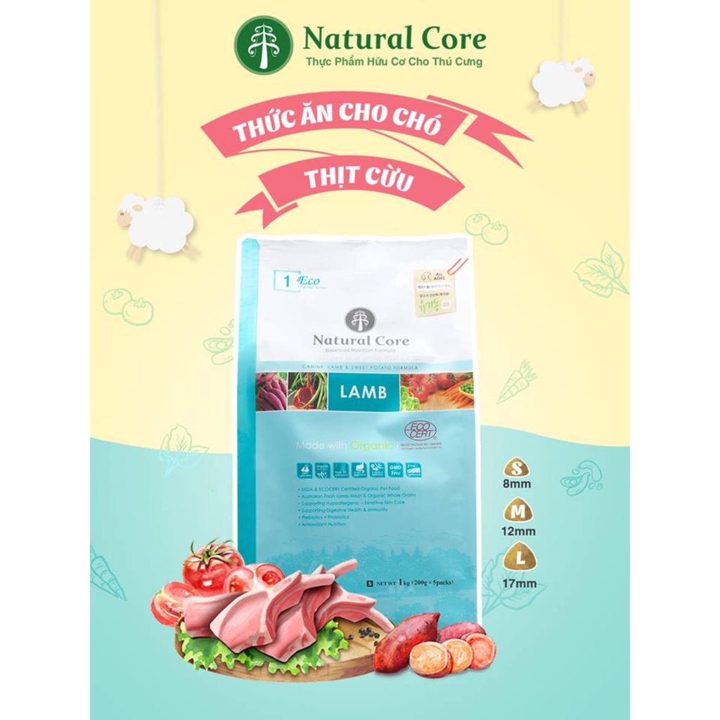 Thức ăn cho chó Natural Core vị thịt cừu nhập khẩu hàn quốc