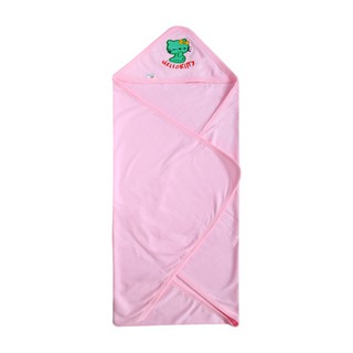 Chăn ủ hè sơ sinh có mũ Fusi cotton cho bé
