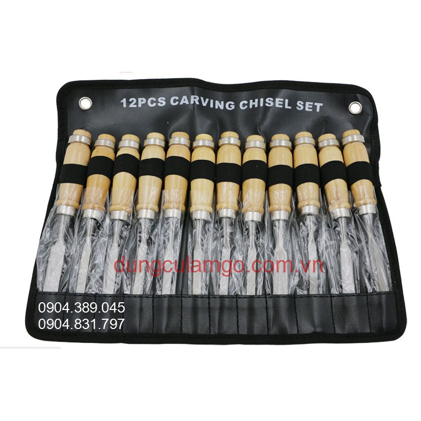 Bộ đục gỗ 12 chi tiết