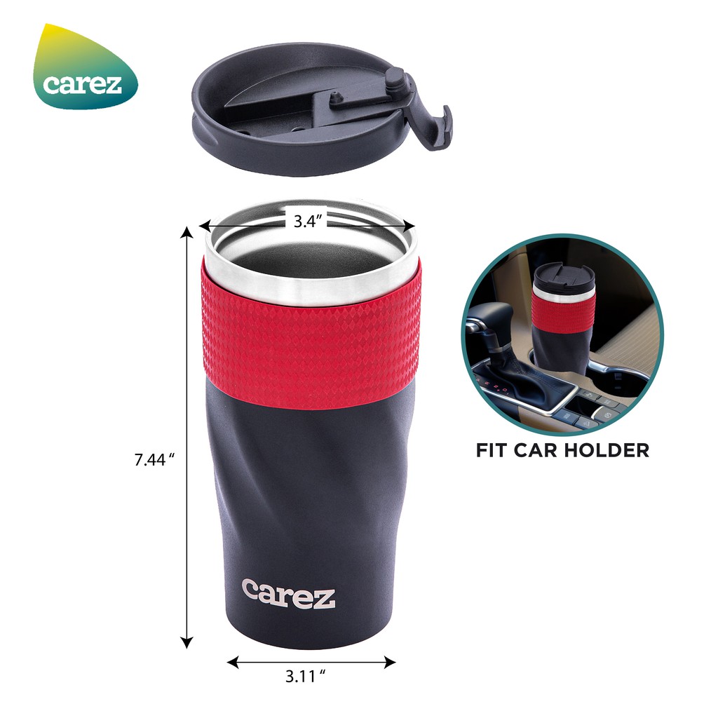 Ly Giữ Nhiệt CAREZ TO GO 590ML VFC593SR-590 màu đỏ crimsom